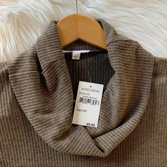 NWT Socialite Ribbed  Cowl Neck Swing Dress Large - Picture 6 of 9